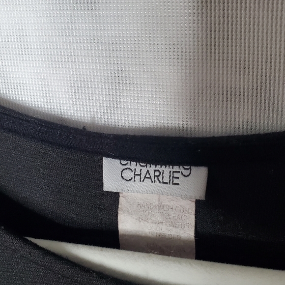 Charming Charlie Black Peplum Top - Picture 5 of 5